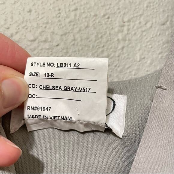 Lovely Grey Spaghetti Strap Wrap Maxi Dress Formal Bridesmaid Womens 10 Formal - Picture 4 of 11